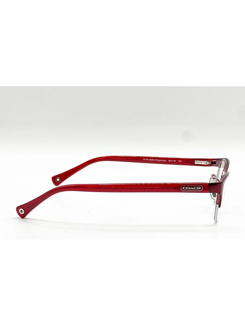 Coach HC 5046 9134 Satin Burgundy Rectangle Authentic Eyeglass Frames 50-18-135